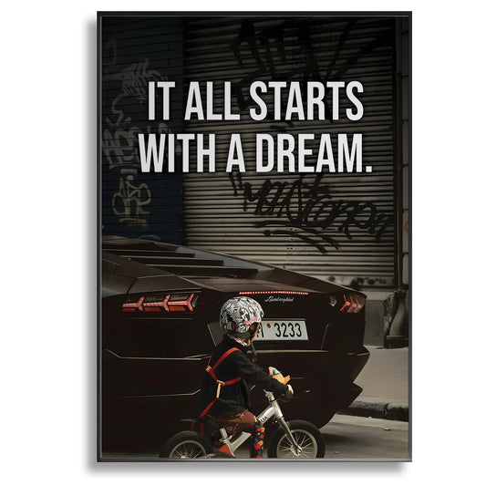 Starts With A Dream | Lambo - Canvas