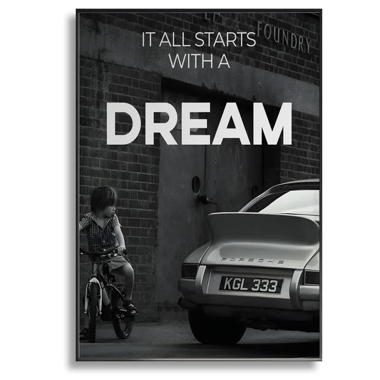 Starts With A Dream | Classic Porsche - Canvas