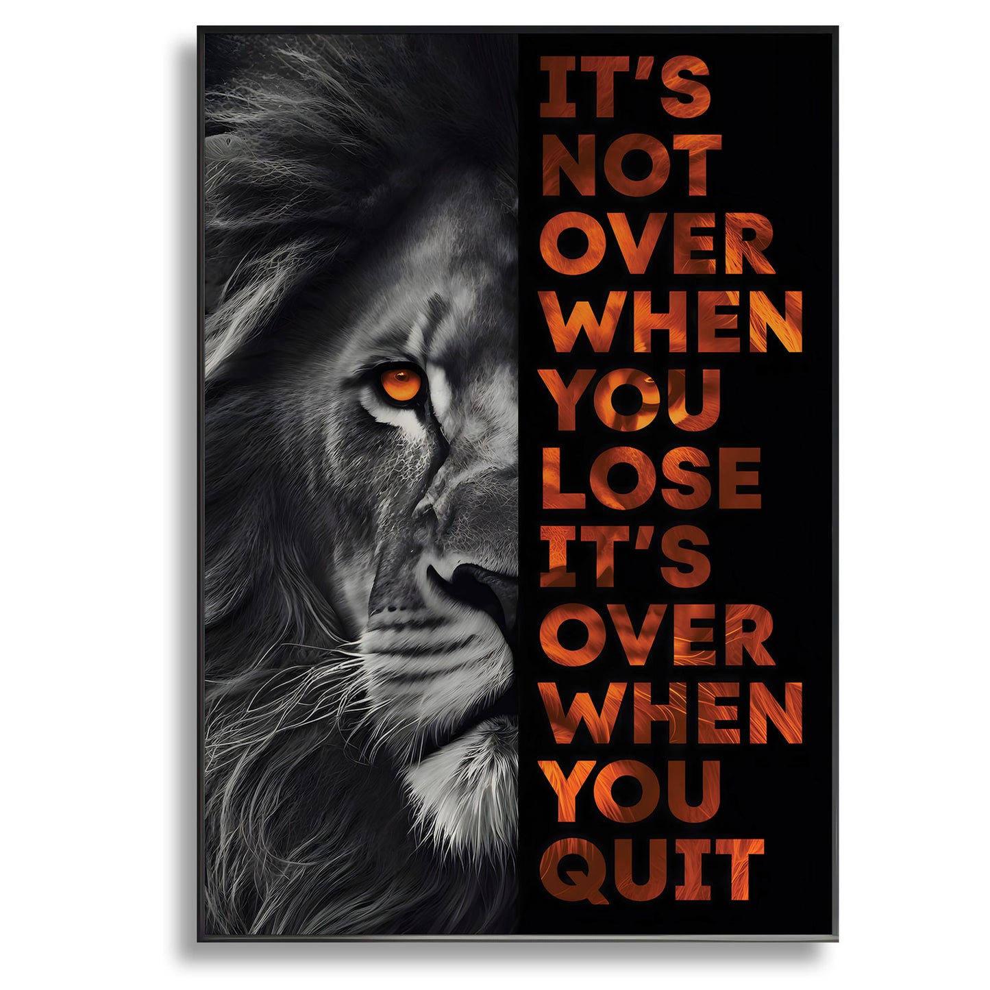 Not over when you lose / color - Canvas