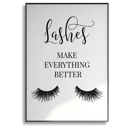 Lashes Make Everything Better - Canvas