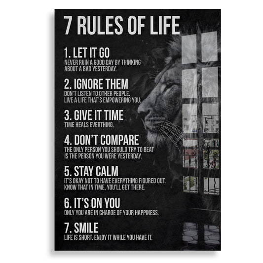 7 rules of life - Plexiglas