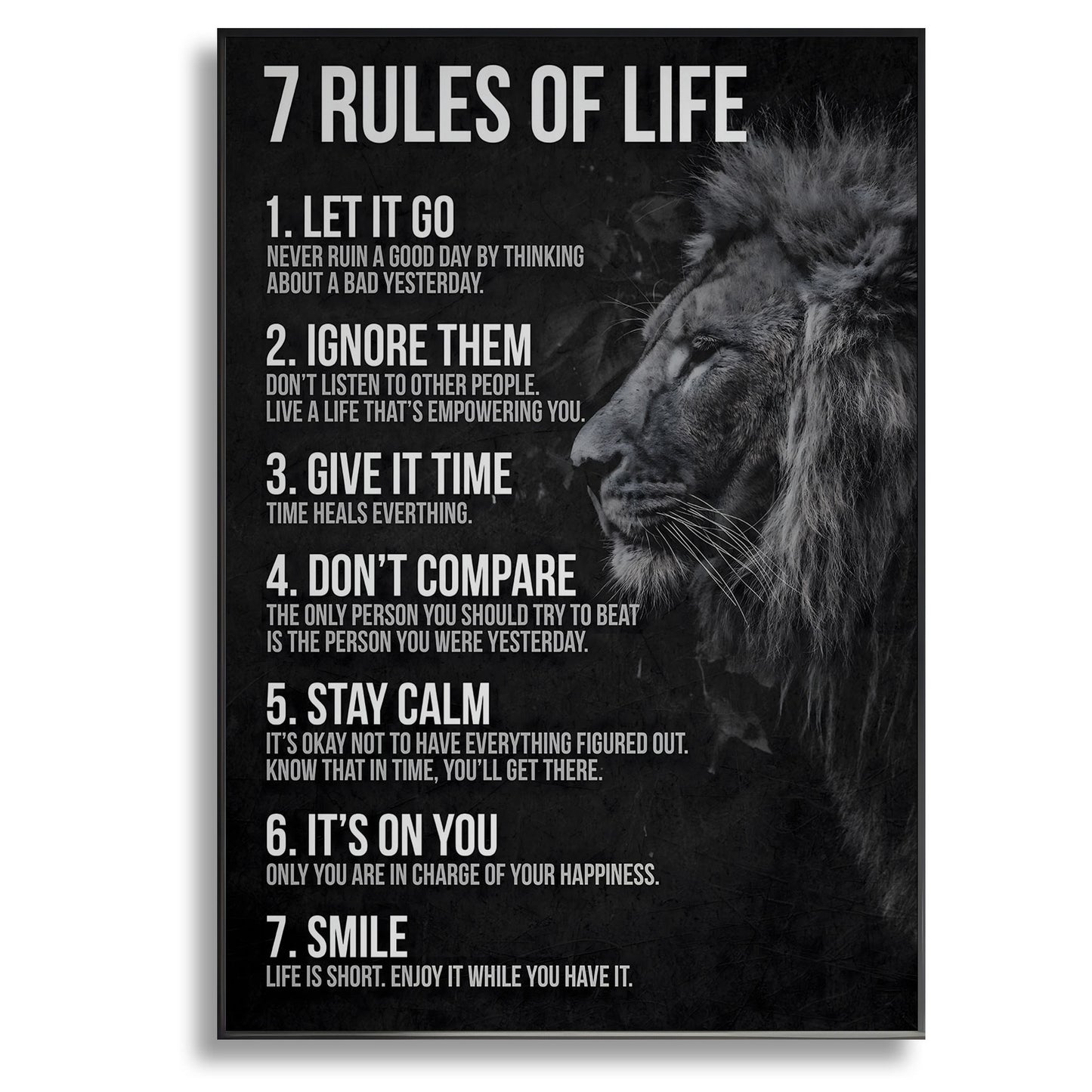 7 rules of life - Canvas