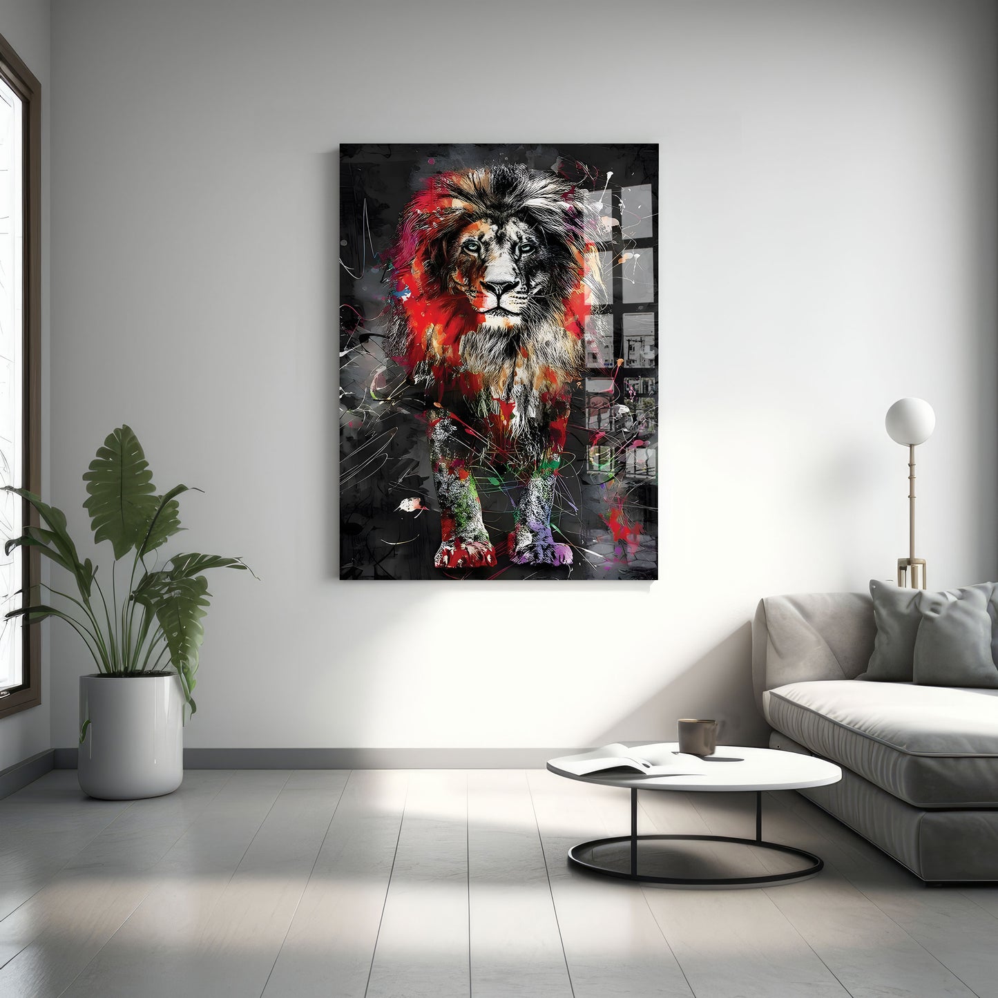 Painted lion - Plexiglas