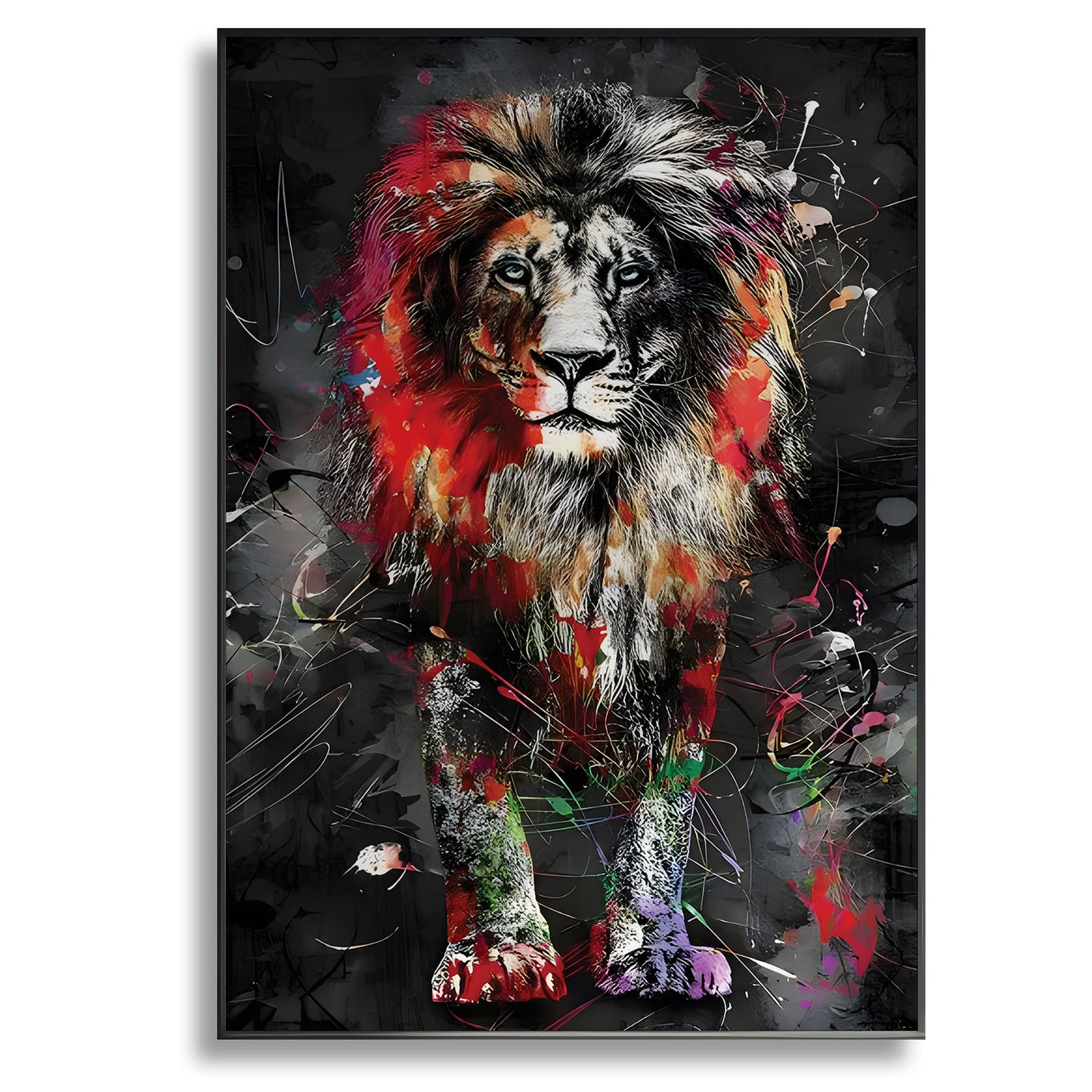 Painted lion - Canvas