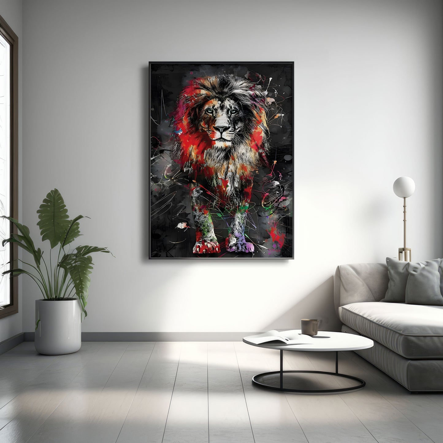 Painted lion - Canvas