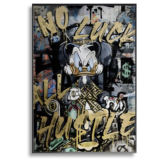 No Luck All Hustle - Canvas