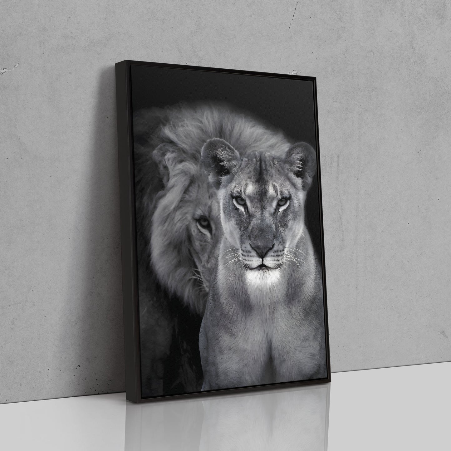 Lion And Lioness - Canvas